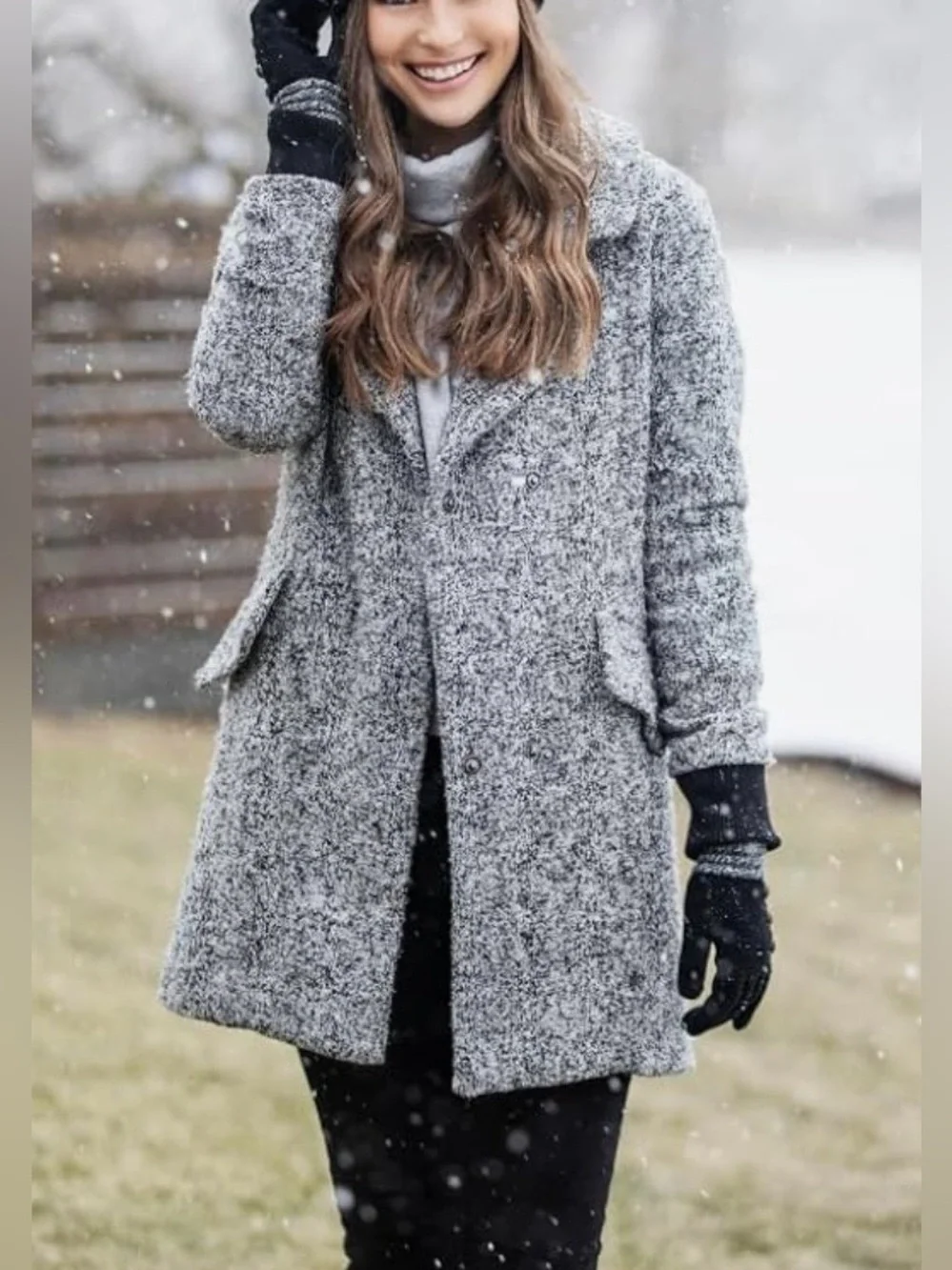 Britt’s Knits Women’s Charcoal Gray Knit Gloves NWT Classic Gloves OS